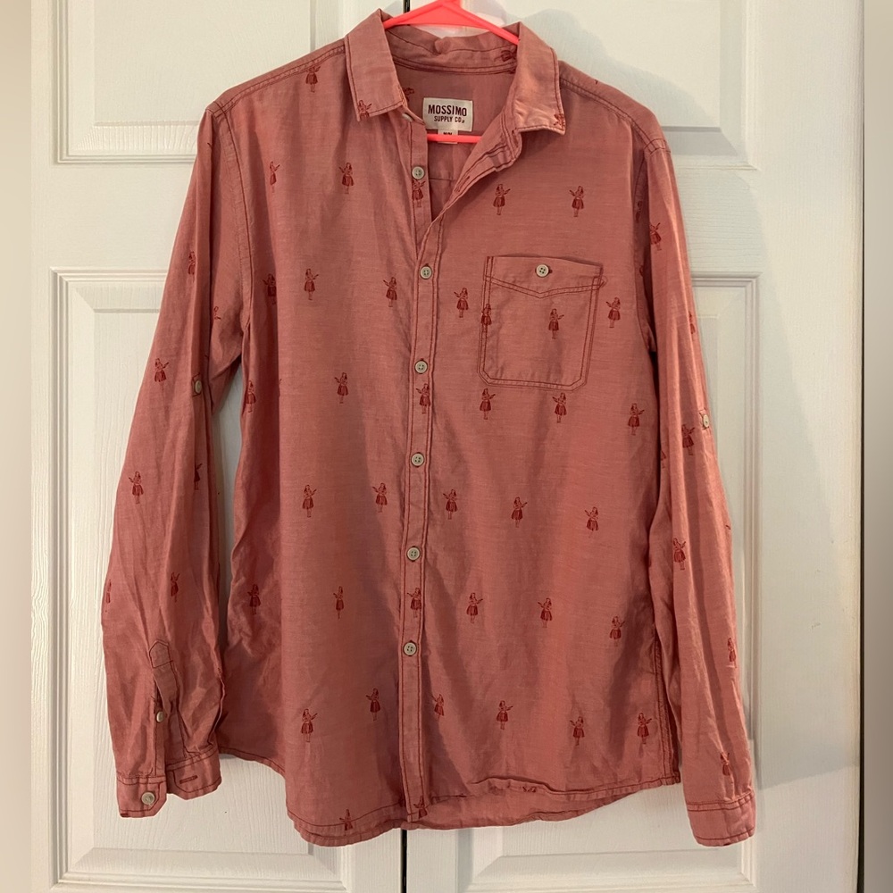 Mossimo Supply Co. Hula Girl Western Shirt